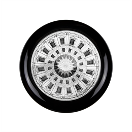 Fornasetti - Vassoio Metallo - diam. 40 cm. - Cortile n.2